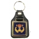 Royal Navy Diver Leather Medallion Keyring